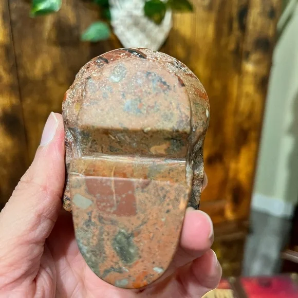 Red Jasper Skull